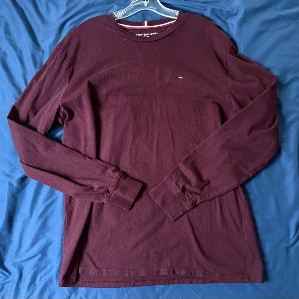 Tommy Hilfiger Maroon Long Sleeve Tee